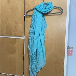 Light blue floral scarf